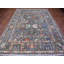 Tapis oriental rectangulaire gris en laine noué à la main 8 pi 2 po x 9 pi 11 po - MOA10288268