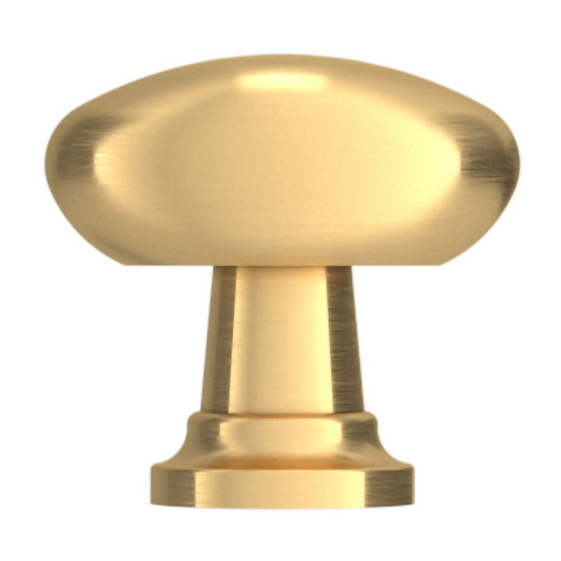 4910 Oval Knob, Satin Brass