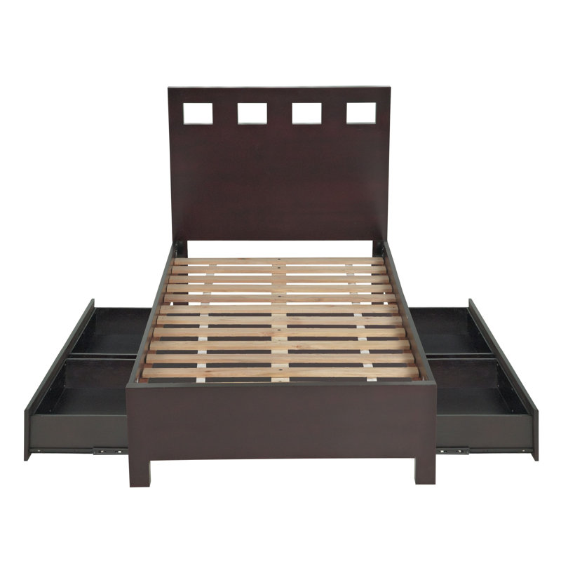 Dornhof Solid Wood Slat Storage Bed, King