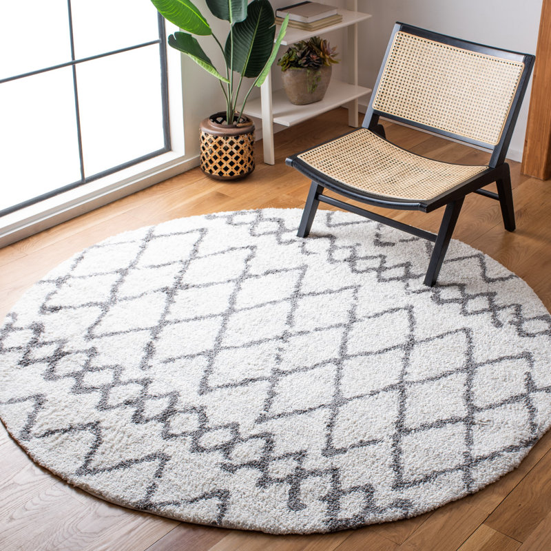 Gokey Performance Geometric Rug, Round 6'7"