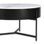 Table basse à plateau relevable moderne avec rangement et 3 repose-pieds blanc et noir-130569187-130569190