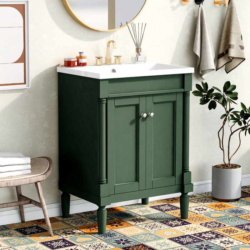 Rangement pour salle de bain Montrez, Vert
