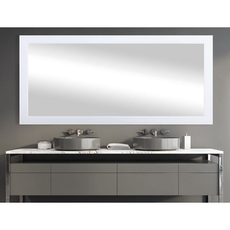 Bornhardt Engineered Wood Wall Mirror, 35" x 70", White