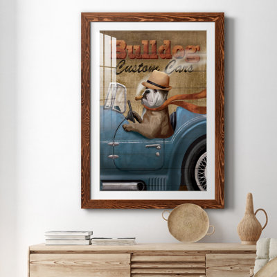Bulldog, voitures personnalisées, cadre photo