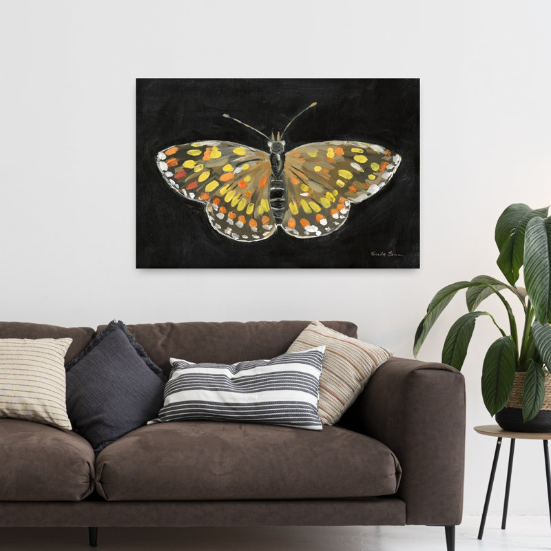 «Bold Butterfly II», art mural contemporain, H 32 po x l 48 po