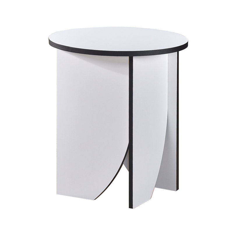 Table de bout Modern Modern - Table d'appoint en bois pour le salon, la chambre à coucher ou le bureau, table de chevet compacte pour petits espaces - Blanc