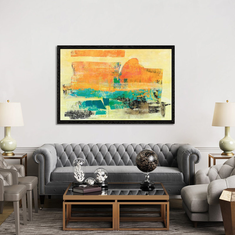 Sherbet - Painting on Canvas, 152.5 cm H x 101.5 cm W, Black Framed