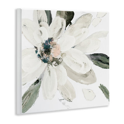 Plaque murale à fleurs blanches Naturally Blooming, design par Lanie Loreth