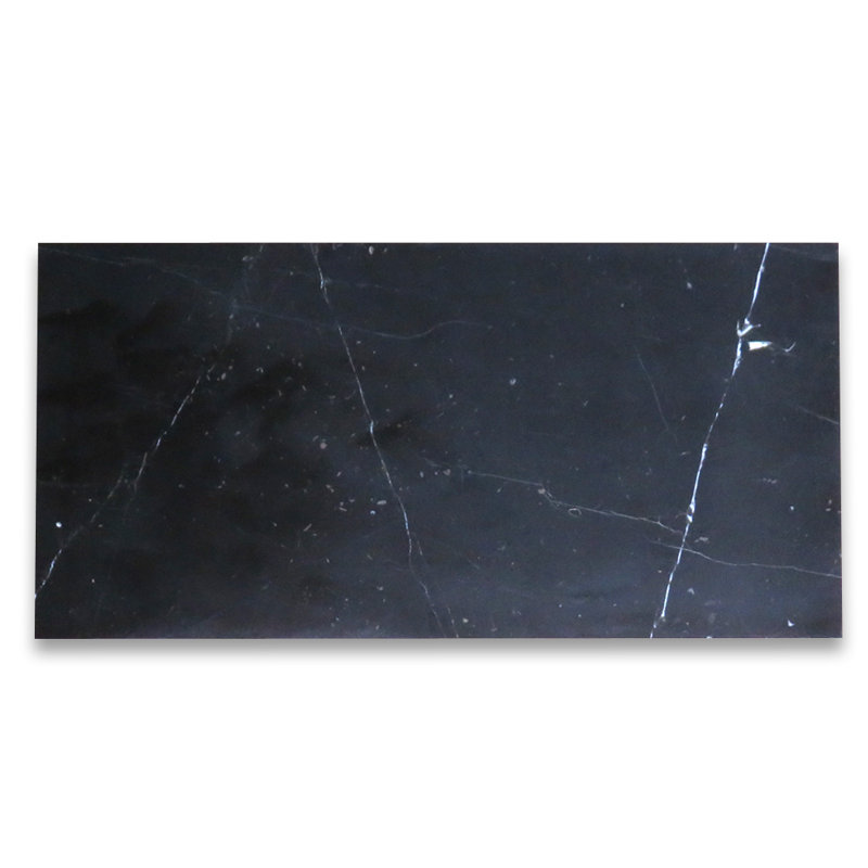 Nero Marquina Black Marble 12X24 Tile Polished