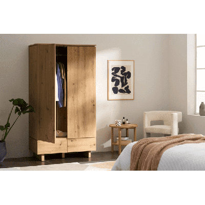Sidoine Solid Wood Wardrobe