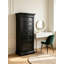 Armoire à bijoux noire à 7 tiroirs en bois massif de style américain pour chambre à coucher