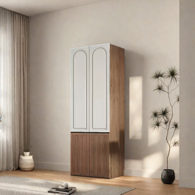 Garde-robe ouverte de style rétro