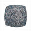 Repose-pieds | Pouf carré bleu royal pour salon / coussin de plancher | 16 x 16 x 16 | Bleu | Tissu