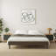 Structure de lit simple en bois sans outils Roomfitter, conception rustique à profil bas, noyer-247869106