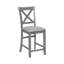 Ensemble de chaises à hauteur de comptoir pour 4 personnes, chaise de cuisine avec siège rembourré, tabouret de bar à hauteur de comptoir pour salle à manger-2034414836