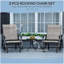 Ensemble de chaises, ensemble de chaises coulissantes pour l'extérieur, compact et durable pour le patio, l'heure du thé au bistro, parfait pour les familles