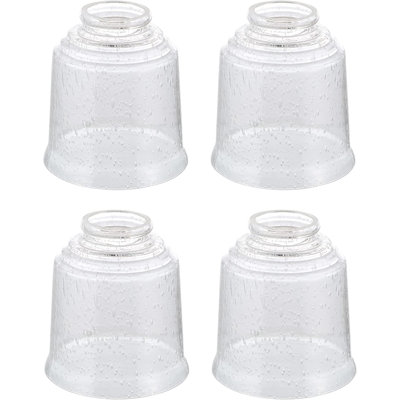 Abat-jour de ventilateur de plafond en verre H 4,5 po x l 4,5 po (vissé) transparent / ensemencé