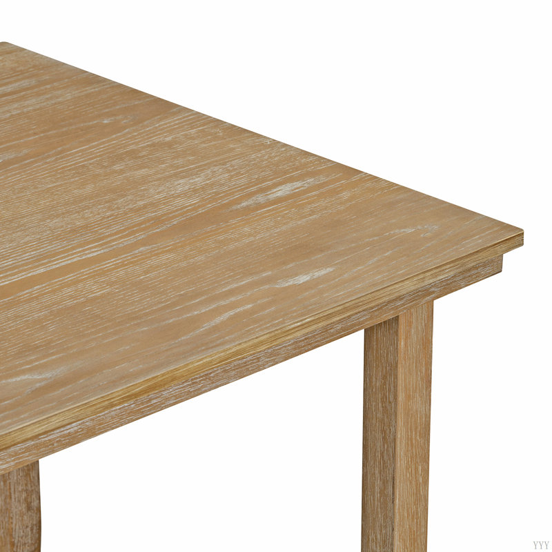 Table de salle à manger Angeline et chaises avec banc, ensemble de salle à manger en bois rustique, ensemble de table de salle à manger 6 pièces