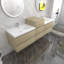 Ensemble de meuble-lavabo mural double 67 po Moreno Bailey
