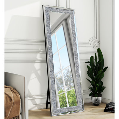 Casmer Diamond Full Length Mirror with Stand 22" Wide