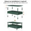 Table basse avec pieds en bois massif, tiroirs de rangement et tablette ouverte (assemblage minimal requis)-289325696
