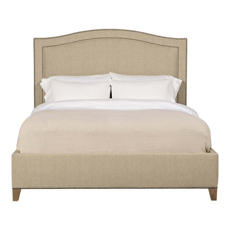 Caroline/Casey Queen Upholstered Low Profile Panel Bed, No, Nomad Sand, Hampton