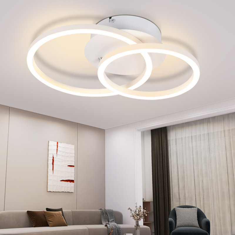 Dannille LED Flush Mount, White, matt