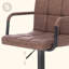 Aisleyne Swivel Upholstered Adjustable Height Counter Stool with Metal Frame-1090910185