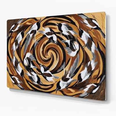 Birds Cape Sparrow Brown Metal Wall Art