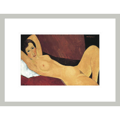 «Reclining Nude» par Amedeo Modigliani - estampe numérique encadrée