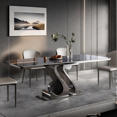 Table et chaises de salle à manger minimaliste moderne