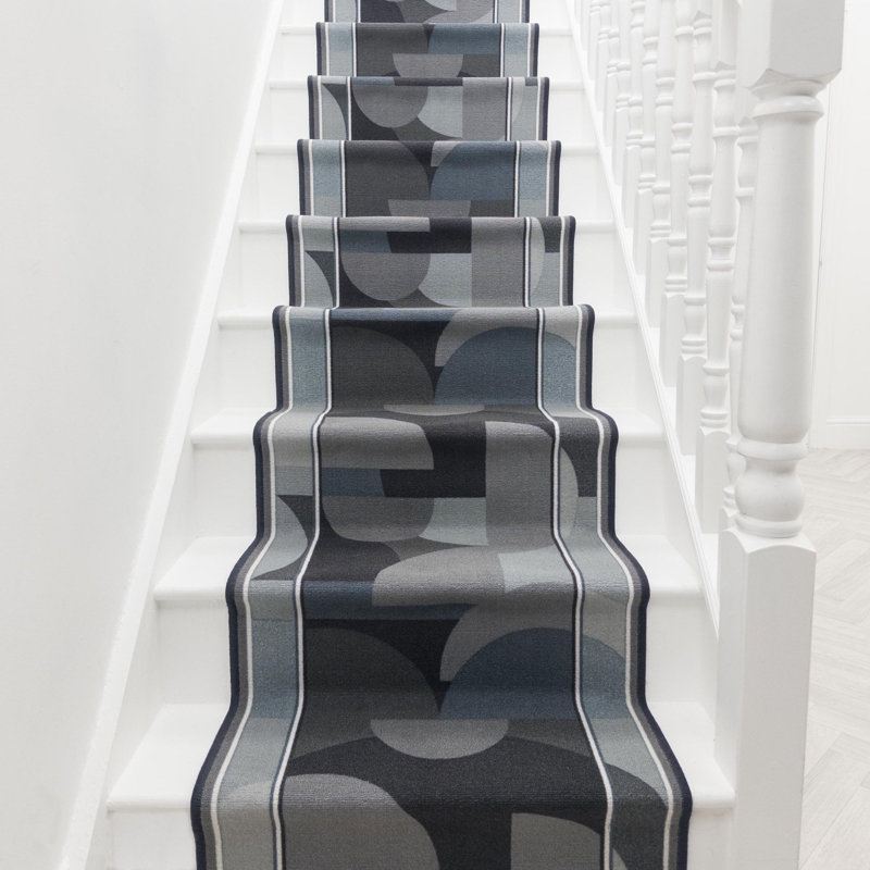 Stair Runner Geometric Shapes Area Rug, Runner 100 x 450 cm