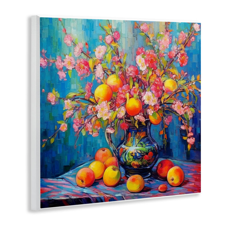 "Peach & Florals Bouquet", art mural par LSR Design Studio