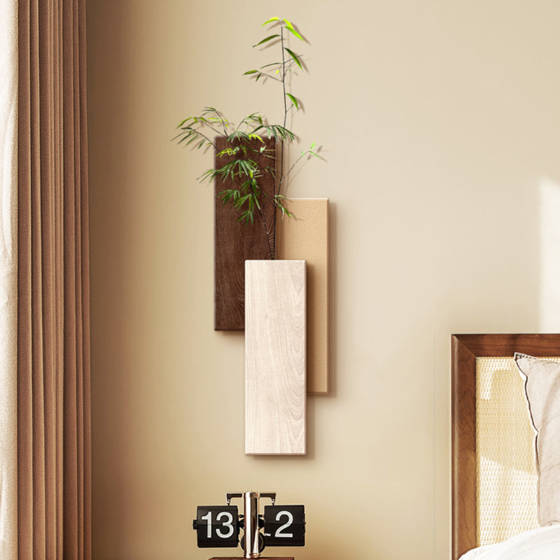 Coffee + White Rectangle Sandstone Wall art, 22.83" H x 8.27" W x 1.97" D