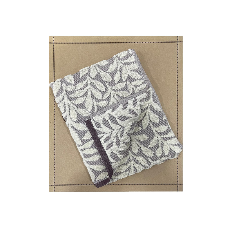 Simple serviette Chestirad, Mauve/blanc