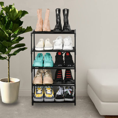 10 Pair Stackable Shoe Rack