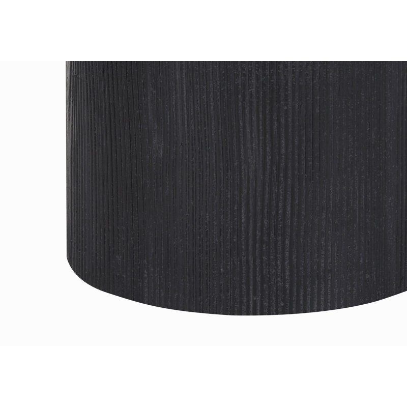 Lighting, H 24 po, lampe de table, béton noir, abat-jour ivoire / crème, moderne