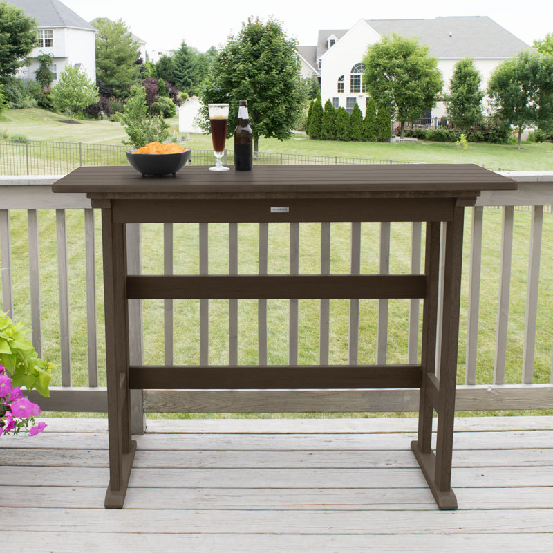 Arbnora Rectangular Outdoor Bar Table , 54'' in. W 21.05'' in. D, Weathered Acorn