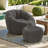 Compression Comfy Pumpkin Bean Bag Couch Sofa Chair,Soft Teddy Fabric Bean Bag Chair With Ottoman-1262828846