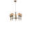 Elegant Metal Chandelier, Honey & Gold Finish, 29.5 x 5.9 inches | Adjustable Height, 5 x E27 Sockets (Max 40W) | Perfect for Dining Room & Living Spaces, Stylish Design, IP20 Rated, Bulb Not Included-1925826985-1925826991-1925826983