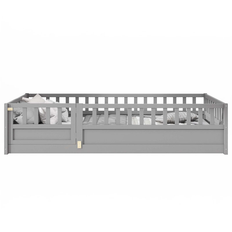 Base de lit pour enfants, gris, Simple