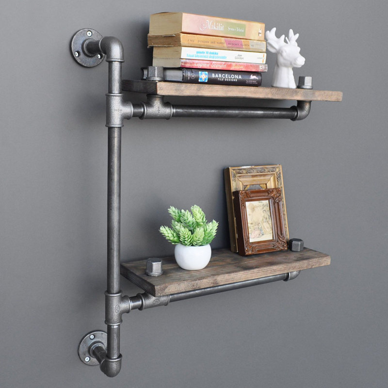 Vernice 2 Piece Solid Wood Accent Shelf