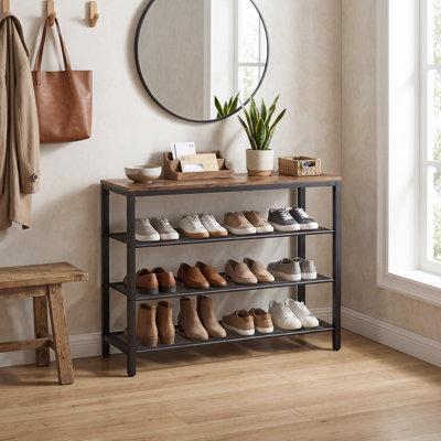 4-Tier 20 Pair 39.4" W Shoe Rack