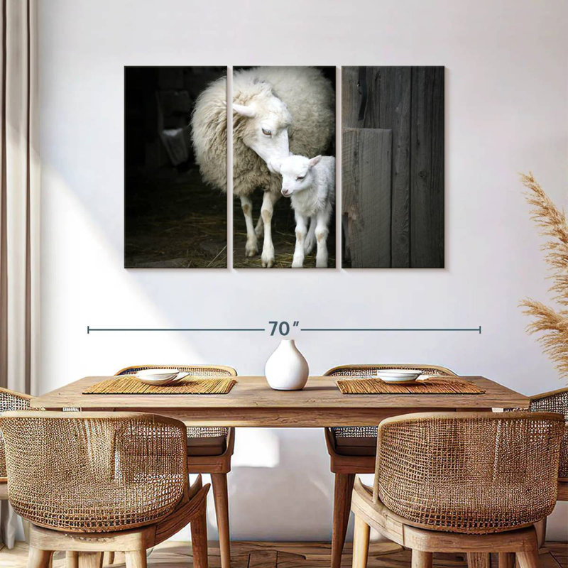 Brampt Maternal Sheep, 36" H x 57" W