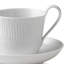 Royal Copenhagen White Fluted Half Lace High Handle Teacup & Saucer