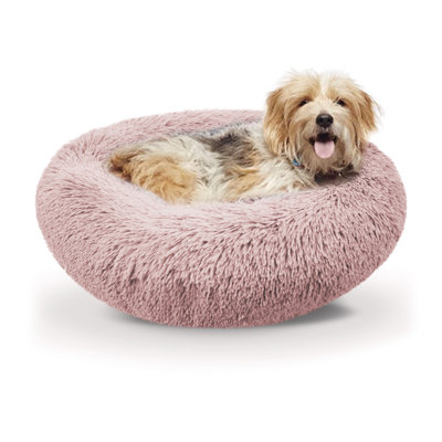 Correa Super Lux Shaggy Fur Donut Bolster Pet Bed