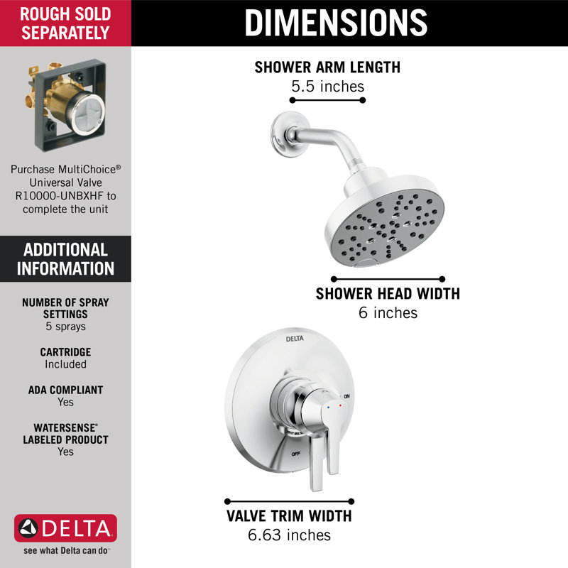 Galeon Shower Faucet, Lumicoat Chrome