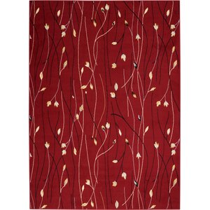 Aratrika Floral Red Area Rug 8’x10’