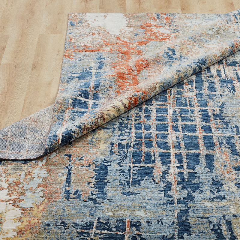 Bergess Wool Abstract Area Rug, Rectangle 8'6" x 11'6"
