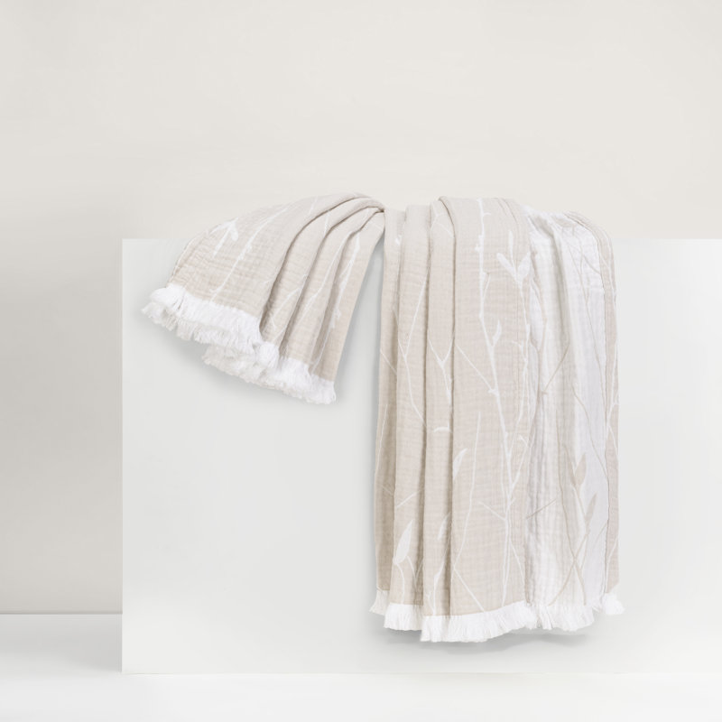 Willow Throw, Beige Floral